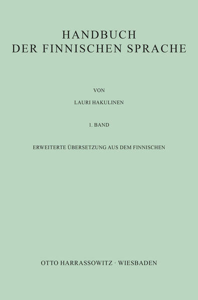 Handbuch der finnischen Sprache | Lauri Hakulinen