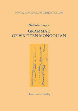 Grammar of Written Mongolian | Nicholas Poppe