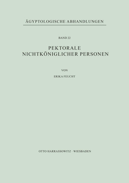 Pektorale nichtköniglicher Personen | Erika Feucht