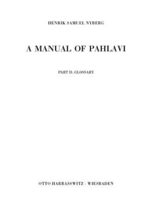 A Manual of Pahlavi | Henrik S Nyberg