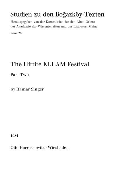 The Hittite KI. LAM Festival | Itamar Singer