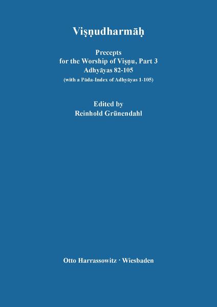 This Übersetzt von text dealing with the liturgy of early Visnuism has been edited on the basis of 15 manuscripts that are described in detail. The importance of the text lies in its close relations with the didactic portions of the Mahabharata, various Puranas and other sectarian works, among them its prominent successor, the Visnudharmottara. The edition consists of three parts. Besides the edited texts, a summary thereof, and remarks on the literary history, each part contains a concordance of parallels and citations, and a list of selected names and epithets of Visnu.