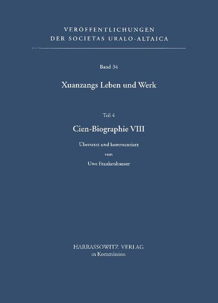 Die Cien-Biographie VIII ist die erste kommentierte Übersetzung des gesamten VIII. Buches der Hauptbiographie Xuanzangs, Cien zhuan. Es deckt den Zeitraum Juni 655 bis Juni 656 ab und enthält u.a. die Schilderung einer Debatte zwischen buddhistischen und daoistischen Zirkeln über Sinn und Zweck der von Xuanzang (600-664) in der Mitte des 7. Jahrhunderts in China eingeführten indischen buddhistischen Logik. Die in der Übersetzung häufig sehr knapp dargestellten Inhalte des Streites wurden im Kommentarteil erweitert und erklärt. Damit wird erstmals ein für die chinesische Logikgeschichte wichtiges authentisches Dokument einem größeren Publikum inhaltlich erschlossen. Die Einleitung bietet erste textkritische Überlegungen, die in absehbarer Zeit zu einem Stammbaum der Cien zhuan-Überlieferung führen sollen.