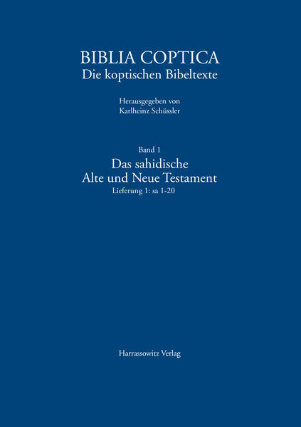 In der Reihe Biblia Koptologiea erscheint erstmals eine systematische Zusammenstellung aller Bibeltexte zum Alten und Neuen Testament aus dem Bereich der alten koptischen Kirche Ägyptens. Karlheinz Schüssler gelang es, den ursprünglichen Aufbau und Umfang verschiedener Codices weitgehend zu rekonstruieren, denn viele Handschriftenblätter, die seinerzeit aus den Codices gerissen wurden und heute in den verschiedensten Museen und Bibliotheken aufbewahrt werden, konnte er der einstigen Handschrift zuordnen. Jeder Text enthält detaillierte Angaben mit Aufbewahrungsort. Alle Lieferungen enthalten ein Bibelstellenregister und einen Tafelteil. Das Werk ist von grundlegender Bedeutung für die Biblische Theologie/Exegese und die Kirchen- und Kanongeschichte.