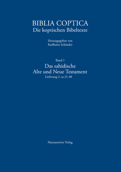 In der Reihe Biblia Koptologiea erscheint erstmals eine systematische Zusammenstellung aller Bibeltexte zum Alten und Neuen Testament aus dem Bereich der alten koptischen Kirche Ägyptens. Karlheinz Schüssler gelang es, den ursprünglichen Aufbau und Umfang verschiedener Codices weitgehend zu rekonstruieren, denn viele Handschriftenblätter, die seinerzeit aus den Codices gerissen wurden und heute in den verschiedensten Museen und Bibliotheken aufbewahrt werden, konnte er der einstigen Handschrift zuordnen. Jeder Text enthält detaillierte Angaben mit Aufbewahrungsort. Alle Lieferungen enthalten ein Bibelstellenregister und einen Tafelteil. Das Werk ist von grundlegender Bedeutung für die Biblische Theologie/Exegese und die Kirchen- und Kanongeschichte.