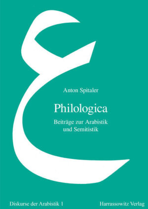 Philologica | Stefan Weniger, Anton Spitaler, Hartmut Bobzin