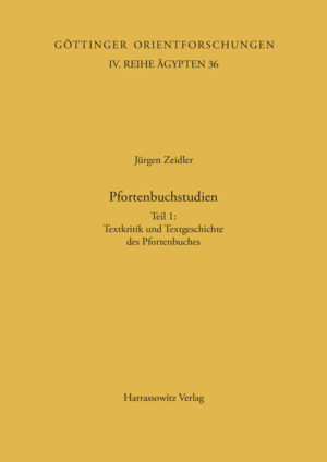 Pfortenbuchstudien | Jürgen Zeidler