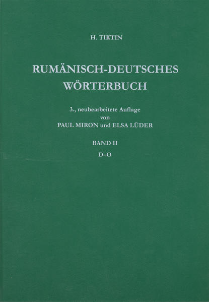 Rumänisch-Deutsches Wörterbuch | Elsa Lüder, Hariton Tiktin, Paul Miron