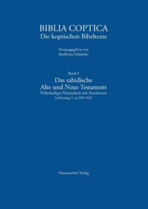 In der Reihe Biblia Koptologiea des Forschungsinstituts für Koptologie und Ägyptenkunde der Universität Salzburg erscheint erstmals eine systematische Zusammenstellung aller Bibeltexte zum Alten und Neuen Testament aus dem Bereich der alten koptischen Kirche Ägyptens. Karlheinz Schüssler gelang es, den ursprünglichen Aufbau und Umfang verschiedener Codices weitgehend zu rekonstruieren, denn viele Handschriftenblätter, die seinerzeit aus den Codices gerissen wurden und heute in den verschiedensten Museen und Bibliotheken aufbewahrt werden, konnte er der einstigen Handschrift zuordnen. Jeder Text enthält detaillierte Angaben mit Aufbewahrungsort. Alle Lieferungen haben ein Bibelstellenregister und einen Tafelteil. Das Werk ist von grundlegender Bedeutung für die Biblische Theologie/Exegese und die Kirchen- und Kanongeschichte.*