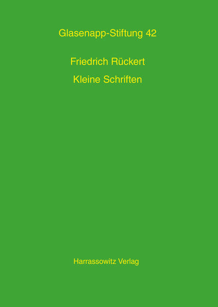 Der Dichter und Philologe Friedrich Rückert (1788-1866) war nicht nur ein Sprachmeister und Übersetzungskünstler, sondern auch ein hervorragender Kenner mehrerer orientalischer Sprachen, vor allem auch des Sanskrit. Seine Nachdichtung „Nal und Damajanti“ nach dem Mahabharata (zuerst 1828) war ein Bucherfolg und trug entscheidend zu seinem Ruhm bei. Dieser Band enthält alle wissenschaftlichen indologischen Veröffentlichungen Rückerts. Sie lassen sich in zwei Gruppen einteilen: auf der einen Seite sieben Besprechungen aus den Jahren 1829-1834 mit zahlreichen Bemerkungen zur Textkritik, Sprache und Metrik sowie mit eingestreuten Übersetzungen, ästhetischen Würdigungen und Inhaltsangaben