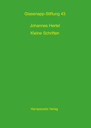 Kleine Schriften | Johannes Hertel, Barbara Bomhoff
