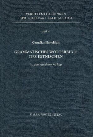 Grammatisches Wörterbuch des Estnischen | Cornelius Hasselblatt