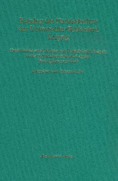 Katalog der Handschriften der Universitätsbibliothek Leipzig | Thomas Fuchs