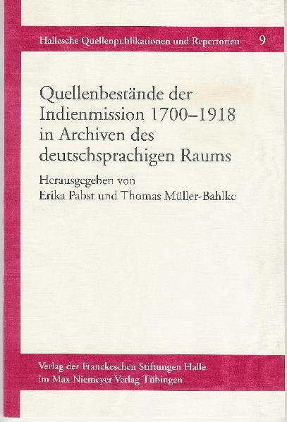 Diese überregionale und konfessionsübergreifende Beständeübersicht ist das Ergebnis einer im Jahr 2000 begonnen, engen und konstruktiven Zusammenarbeit zwischen dem Archiv der Franckeschen Stiftungen zu Halle und Missions- und Ordensarchiven in Deutschland, Österreich und der Schweiz. Sie gibt einen umfassenden Überblick über die in deutschsprachigen Archiven aufbewahrten Quellenbestände zur Indienmission der Jahre 1700-1918 und bietet damit allen Interessenten die Möglichkeit, sich schnell über die archivalische Quellenlage zu Themen der Geschichte des interkulturellen Austauschs zwischen Europa und Indien zu informieren.