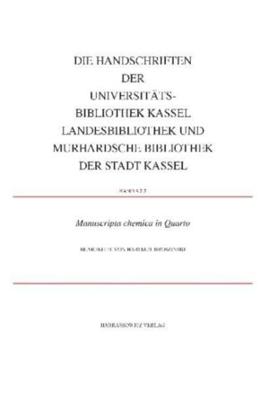 Manuscripta chemica in Quarto | Hartmut Broszinski