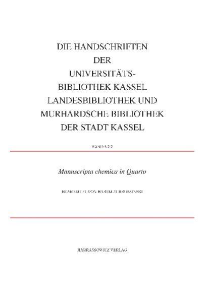 Manuscripta chemica in Quarto | Hartmut Broszinski