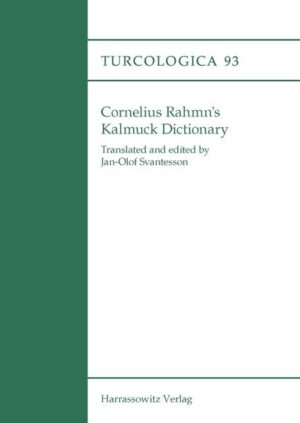 Cornelius Rahmn's Kalmuck Dictionary | Jan-Olof Svantesson