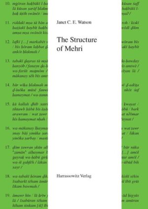 The Structure of Mehri | Janet C. E. Watson