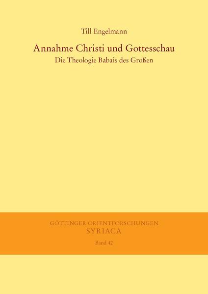 Babai der Große († ca. 628) war weit über seine Lebensdauer hinaus von entscheidender Bedeutung für die Apostolische Kirche des Ostens. In einer Zeit zahlreicher Konflikte mit dem Sasanidenreich hatte er als sogenannter Klostervisitator Anteil an der Leitung der apostolischen Kirche, zugleich war er einer der bedeutendsten Theologen seiner Epoche. Babai verfolgte eine bemerkenswerte theologische Position zwischen Tradition und Innovation. Er beschäftigte sich ausführlich mit der Zwei-Naturen-Lehre von Christus’ göttlicher und menschlicher Natur und begründete in intensiver Auseinandersetzung mit kritischen Positionen inner- und außerhalb seiner Kirche eine neue Form der Lehre, die bis heute Bestand hat. Sein zentraler Gedanke war dabei, dass sich Gott und Mensch unmöglich vermischen könnten. Als Kritiker des Kephalaia-Kommentars des Euagrios Pontikos formulierte er jedoch ebenso Gedanken, die eine mögliche Einheit zwischen Gott und mystisch ergriffenen Asketen nahe legten, um die in ihrer Beziehung zur Kirche des Ostens verunsicherten Asketen erneut zu binden, indem er eine kirchlich korrekte Deutung ihres Erlebens verfasste. Damit hatte Babai entscheidenden Anteil an der folgenden Blütezeit der Mystik in seiner Kirche. Während in den bisherigen Untersuchungen zu Babai dem Großen entweder seine christologischen oder seine mystisch-asketischen Schriften im Mittelpunkt standen, widmet sich Till Engelmann in Annahme Christi und Gottesschau bewusst seinem ganzen Leben und Werk und nimmt auch kleinere bisher kaum studierte Schriften in den Blick. Auf diese Weise ergibt sich ein vollständigeres Bild des Theologen, der seine Kirche wie nur wenige andere prägte.