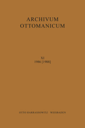Archivum Ottomanicum XI (1986) [1988] | György Hazai