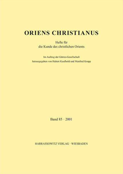 Die seit 1901 erscheinende Zeitschrift ist dem Christlichen Orient im engeren Sinn gewidmet