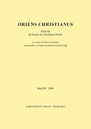 Die seit 1901 erscheinende Zeitschrift ist dem Christlichen Orient im engeren Sinn gewidmet