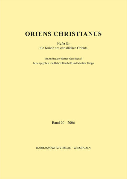 Die seit 1901 erscheinende Zeitschrift ist dem Christlichen Orient im engeren Sinn gewidmet