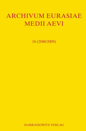 Archivum Eurasiae Medii Aevi 16 (2008/2009) | Roman K. Kovalev, Thomas T Allsen, A.P. Martinez, Peter B Golden