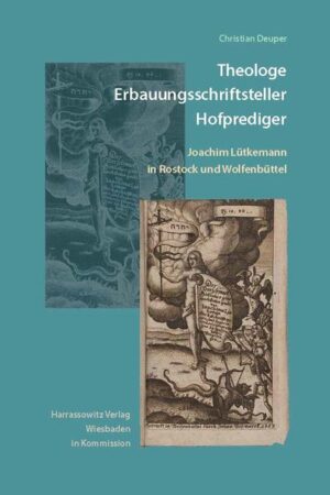 Der 1608 im vorpommerschen Demmin geborene Joachim Lütkemann wirkte fast 20 Jahre als Prediger der St. Jacobigemeinde und als Professor der Metaphysik an der Universität in Rostock, bis er 1649 in eine heftige universitäre Kontroverse über die Frage geriet, ob Christus in den drei Tagen zwischen Karfreitag und Ostern ein wahrer Mensch gewesen sei. Lütkemann verneinte dies und zog sich damit den Zorn des Herzogs zu, der ihn schließlich aller Ämter enthob und des Landes verwies. Der Gescholtene fand Zuflucht bei Herzog August dem Jüngeren in Wolfenbüttel, wo er bis zu seinem frühen Tod 1655 als Geistlicher und vor allem als Reorganisator des Kirchenwesens im Fürstentum nach dem Großen Krieg wirkte. Seine Erbauungsschriften und geistreichen Predigten hatten Einfluss bis in die privaten religiösen Zusammenkünfte bei Philipp Jacob Spener und die Hallesche Mission hinein, weshalb Lütkemann zweifellos als Übergangsfigur zwischen Orthodoxie und Pietismus gelten kann. Christoph Deuper zeichnet unter größtmöglicher Berücksichtigung der erreichbaren Quellen und in steter Auseinandersetzung mit der bisher eher punktuellen Forschung Leben und Wirken des wenig beachteten Theologen nach. Dabei werden seine wissenschaftlichen Texte, die Rostocker christologischen Streitigkeiten, die im Pietismus rezipierten und weit verbreiteten Erbauungsschriften, die seinerzeit erfolgreichen Predigten und die für Braunschweig-Wolfenbüttel relevanten Kirchenordnungen detailliert analysiert und in Bezug zu Leben und Zeit Lütkemanns gesetzt. Nicht zuletzt erscheint nun auch die oftmals als Zeugnis für die lutherische Obrigkeitskritik im 17. Jahrhundert angeführte Regentenpredigt in einem neuen Licht.