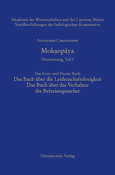 Der „Weg zur Befreiung“ (Moksopaya) ist ein im 10. Jahrhundert in Kaschmir entstandener Sanskrit-Text, der im Kern auf einen anonymen Autor zurückgeht, sich in verschiedenen Fassungen über Indien verbreitet hat und vor allem in der späten, vielfach entstellten Vulgata-Rezension unter dem Namen „Yogavasistha“ bekannt geworden ist. Es handelt sich um eine philosophische Welterklärung, die der Weise Vasistha dem Königssohn Rama darlegt. Die Hauptaussage lautet: Nichts, was als Objekt und als Subjekt der eigenen Erkenntnis erscheint, existiert tatsächlich, sondern alles ist nichts als „Geist“ (cit). Ziel dieser didaktisch aufgebauten Unterweisung ist die Selbstbefreiung aus dem leidvollen Daseinskreislauf, die dem „schon zu Lebzeiten Befreiten“ ein intentionslos-tätiges, leidfreies Leben in der Welt ermöglicht. Dabei wechseln philosophische Abschnitte mit kunstvoll erzählten Geschichten. Mit dem „Buch über die Leidenschaftslosigkeit“ und dem „Buch über das Verhalten der Befreiungssucher“ wird eine mit Anmerkungen versehene philologische Übersetzung des aus insgesamt ca. 1.885 Strophen bestehenden 1. und 2. Buches des Moksopaya nach dem Wortlaut der historisch-kritischen Gesamtausgabe vorgelegt. Das 1. Buch enthält Ramas klagende und schonungslose Analysen des Daseinskreislaufs