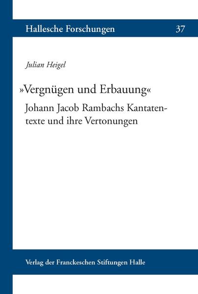 Ein schmales Oktavbändchen mit Kantatentexten für alle kirchlichen Sonn- und Feiertage des Halleschen Theologen Johann Jacob Rambach (1693-1735) bildet den Ausgangspunkt dieser Studie. Unter dem Titel Geistliche Poesien erscheint das Büchlein im Jahr 1720 und wird noch 80 Jahre später als Textgrundlage für geistliche Kantatenkompositionen herangezogen. Mehr als 40 Komponisten lassen sich nachweisen, die Texte dieses Kantatenjahrgangs vertonen, darunter namhafte wie Georg Philipp Telemann, Wilhelm Friedemann Bach und Georg Anton Benda. Julian Heigels Grundthese ist, dass die Kantatentexte von Johann Jacob Rambach in ein Netz von unterschiedlichen Bezügen eingebettet sind und verschiedene Einflüsse aufnehmen, deren Synopse erst den eigentlichen Gehalt der Texte ans Licht bringt. Daher untersucht er verschiedene historische Wissensdiskurse, nämlich die galante Poetik, die pietistische Affekthermeneutik, die pietistische Homiletik, die frühaufklärerische Erkenntnistheorie, die frühaufklärerische Rhetorik und unterschiedliche Musikästhetiken, und zeigt, dass die in den Diskursen produzierten Ideen, Normen und Kategorien sich in den Kantatentexten widerspiegeln. Die Ergebnisse dieser Studie sind nicht nur für Rambachs Kantatentexte und ihre Vertonungen relevant, sondern die Rekonstruktion der historischen Kategorien bildet ein methodisches Set, das grundsätzlich sowohl auf sämtliche Kantaten des 18. Jahrhunderts als auch auf die protestantische Kantate als Gesamtphänomen angewandt werden kann.