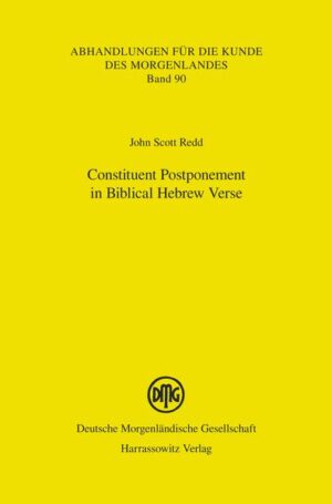 Constituent Postponement in Biblical Hebrew Verse | John Scott Redd