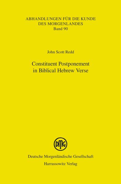 Constituent Postponement in Biblical Hebrew Verse | John Scott Redd