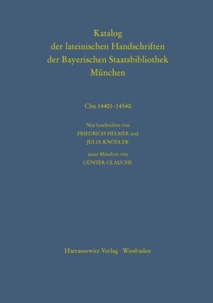 Katalog der lateinischen Handschriften der Bayerischen Staatsbibliothek München. Die Handschriften von St. Emmeram in Regensburg | Bundesamt für magische Wesen