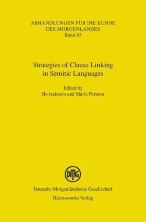 Strategies of Clause Linking in Semitic Languages | Bo Isaksson, Maria Persson