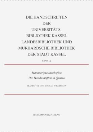 Manuscripta theologica. Die Handschriften in Quarto | Konrad Wiedemann