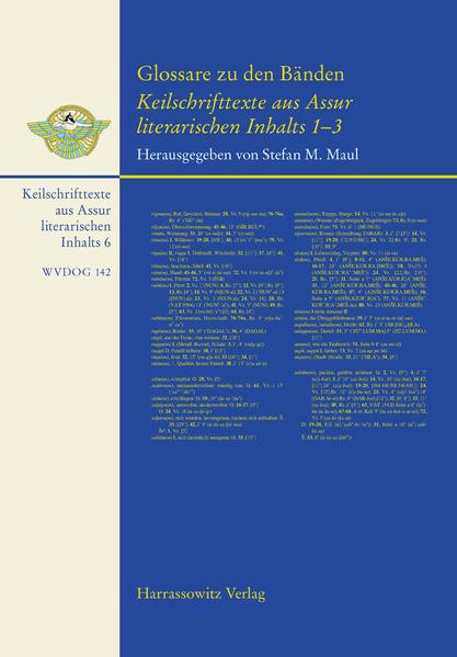 Glossare zu den Bänden Keilschrifttexte aus Assur literarischen Inhalts 13 | Bundesamt für magische Wesen