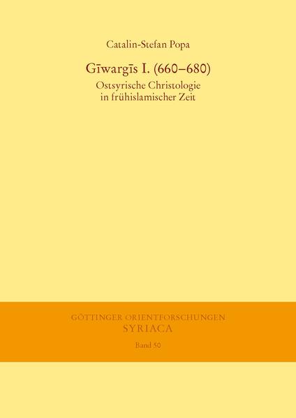 In seiner Monografie zur ostsyrischen Christologie in frühislamischer Zeit untersucht Catalin-Stefan Popa die Kirche des Ostens mit ihrem Zentrum im Irak zu Beginn der Umayyadenzeit. Dargestellt werden die Herrschaftszeit und das dogmatische Gedankengut des Katholikos-Patriarchen Giwargis I. (660-680), insbesondere sein Beitrag zur Konsolidierung der kirchlichen Lage in Bēth Qatrayē (Qatar) mittels der Synode von Dirin, einer Insel im Persischen Golf, in einem nunmehr entscheidend veränderten multireligiösen Kontext. In diesem religionsgeschichtlichen Wandel war es eine besondere Herausforderung für die Kirche, sich der Tradition ihrer selbst zu vergewissern. Eine solche Perspektive bietet der Brief des Katholikos-Patriarchen Giwargis I. an den persischen Chorepiskopos Mina-ein für die Kirche des Ostens bis heute zentraler Text zur Christologie, der in das Synodicon Orientale aufgenommen wurde. Der Brief, der den Kern von Popas Studie bildet, umfasst auf engem Raum alle wichtigen Themen der Christologie und erweist sich als Ergebnis einer traditionellen Entwicklung. Zur genauen Einordnung des Briefes werden die Aspekte der Dogmen auf Grundlage der ostsyrischen Tradition mit etlichen Argumentationsfiguren (biblischen Belegstellen, Analogien und theologischen Motiven der Christologie) reflektiert. Den Schlussteil der christologischen Analyse bildet ein Florilegium.