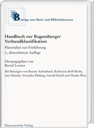 Handbuch zur Regensburger Verbundklassifikation | Bernd Lorenz