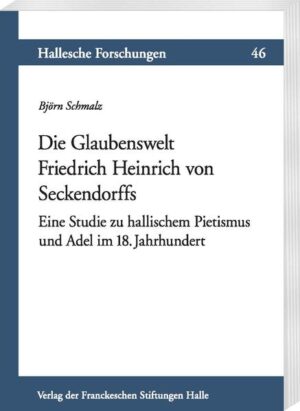 Die Erfolgsgeschichte des hallischen Pietismus wäre ohne die Unterstützung durch zahlreiche Vertreter des eng miteinander verflochtenen mitteldeutschen Adels nicht möglich gewesen. Im Fokus der diesbezüglichen Adelsforschung standen bisher vor allem Heinrich XXIV. Reuß-Köstritz (1681-1748), Erdmann Heinrich Henckel von Donnersmarck (1681-1752) und Christian Ernst zu Stolberg-Wernigerode (1691-1771). Björn Schmalz zeigt in seiner Studie auf der Grundlage umfassender Quellenrecherchen nunmehr auf, dass mit Friedrich Heinrich von Seckendorff (1673-1763) auch ein bedeutender Heerführer, Diplomat und enger Vertrauter von Prinz Eugen von Savoyen und Friedrich Wilhelm I. zu den Förderern des hallischen Pietismus zu rechnen ist. Ausgehend von einem kulturhistorisch-biografischen Ansatz wird anhand des Lebenswegs Seckendorffs, der genau in die Umbruchphase zwischen Orthodoxie, Pietismus und Frühaufklärung fällt, die breite sozialgeschichtliche Wirkung des hallischen Pietismus dargestellt. Die Untersuchung der Glaubenswelt Seckendorffs und des um den hallischen Pietismus bestehenden kommunikativ-epistolären Netzwerkes macht die Anziehungskraft des hallischen Pietismus auf den mitteldeutschen Adel und die Wirkungsmächtigkeit seiner universalen Zielsetzungen bis in die Mitte des 18. Jahrhunderts hinein deutlich.