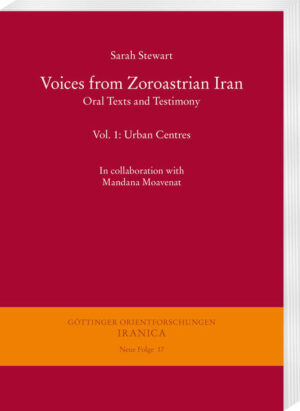 Voices from Zoroastrian Iran (Volumes I and II) is the result of an oral studies research project that maps the remaining Zoroastrian communities in Iran and explores what has happened to their religious lives and social structures since the Revolution of 1979 and the establishment of the Islamic Republic. Interviews included in Volume 1 are with Zoroastrians from the urban centres of Tehrān, Kermān, Ahvāz, Shirāz and Esfahān. Participants refer to community leaders, historical figures, local events, teachers and religious texts that have shaped their views and understanding of the religion. They also address the impact of recent history upon their lives. The religion itself is presented as understood by those interviewed, drawn largely from the interpretations of Iranian scholars and scholar-priests, as opposed to those of predominantly western scholars. A chapter in the book is devoted to a survey of the main Iranian Zoroastrian religious observances as well as some popular customs. As a result of the new Constitution, the return to shari ‘a and the eight-year war with Iraq that followed the Revolution, the relationship between Zoroastrians and the state changed. The new political environment began to shape the religious and social identities of the next generation through Zoroastrian institutions such as the anjomans (councils) as well as those established by the government of the Islamic Republic. The interviews for this book span a period of living memory that reflects both pre- and post-revolutionary Iran. The views expressed are informed by the changes that took place during that time and throw light on subjects as diverse as education, emigration, conversion and religious reform.