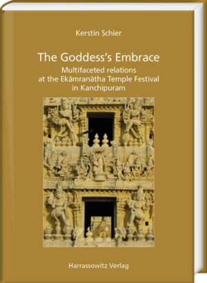 The study by Kerstin Schier examines the big annual festival (mahotsava) at the Ekāmranātha temple in the South Indian town Kanchipuram, which-among other things-dramatises the divine marriage between god Śiva (as Ekāmranātha) and the goddess, generally considered to be Kāmākṣī. In the course of the festival’s rituals gods and goddesses, temples, and religious traditions relate to each other in many ways. These complex and multifaceted relations are studied by taking into account different types of historical and contemporary sources, and by combining textual analysis with the observation and study of ritual performances, interviews, and oral narratives. The book provides a detailed description and analysis of the divine marriage’s contemporary ritual practice and its associated myth in Übersetzt von and Tamil texts. It also takes into consideration the different views and interpretations of members of local communities, temple priests, donors, and other participants, which leads to a multiplicity of perspectives on the festival. Numerous photographs and maps supplement the descriptions of the rituals. A concise day-by-day overview of the festival program and a list of the narrative themes of the marriage myth are given as appendix.