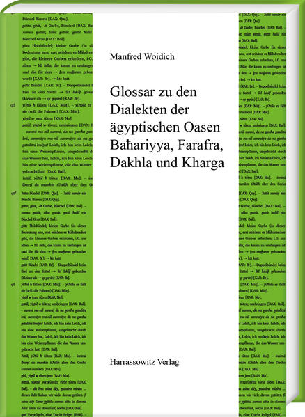 Ägyptische Dialekte / Glossar zu den Dialekten der ägyptischen Oasen Ba?ariyya, Farafra, Dakhla und Kharga | Manfred Woidich