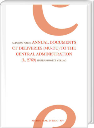 Annual Documents of Deliveries (mu-DU) to the Central Administration | Alfonso Archi
