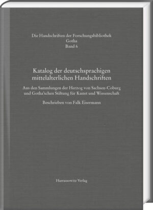 Katalog der deutschsprachigen mittelalterlichen Handschriften | Falk Eisermann