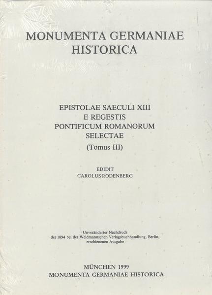 Epistolae saeculi XIII e regestis pontificum Romanorum selectae 3 | Karl Rodenberg