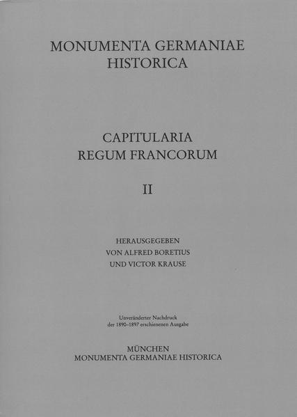 Capitularia regum Francorum 2 | Alfred Boretius, Victor Krause