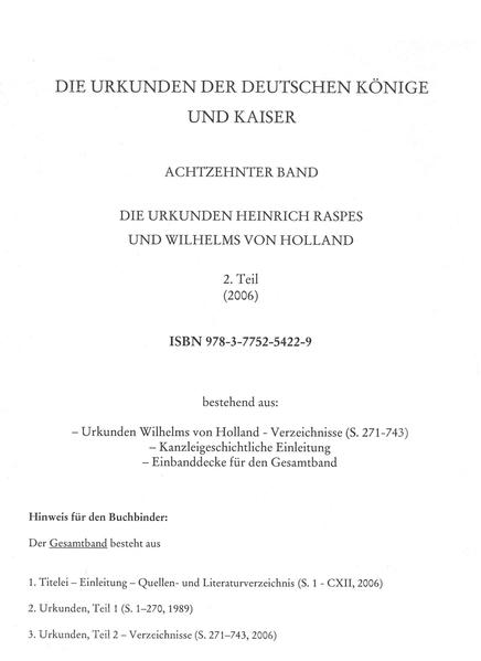 Die Urkunden Wilhelms von Holland: 1252-1256 | Alfred Gawlik, Dieter Hägermann, Jaap G. Kruisheer