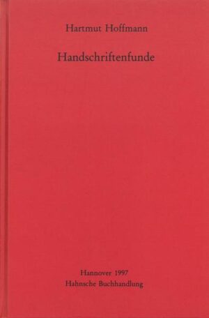 Handschriftenfunde | Hartmut Hoffmann