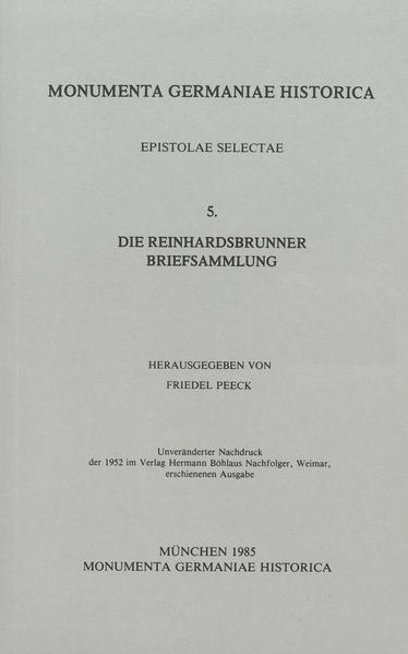 Die Rheinhardsbrunner Briefsammlung | Friedel Peeck